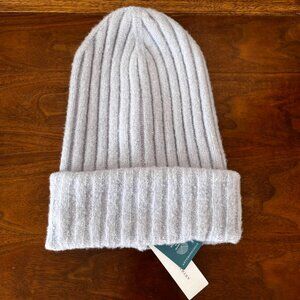 NWT Anthropologie Maeve Ribbed Beanie Hat Lavender Soft Cozy Long Light Purple